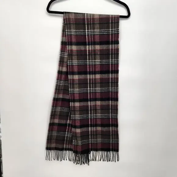 100% Cashmere Made in Scotland Tartan Plaid Unisex Scarf One Size - Picture 1 of 4